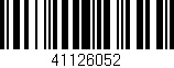Código de barras (EAN, GTIN, SKU, ISBN): '41126052'