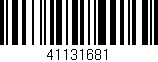 Código de barras (EAN, GTIN, SKU, ISBN): '41131681'