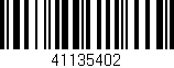 Código de barras (EAN, GTIN, SKU, ISBN): '41135402'