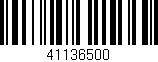 Código de barras (EAN, GTIN, SKU, ISBN): '41136500'