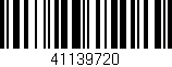 Código de barras (EAN, GTIN, SKU, ISBN): '41139720'