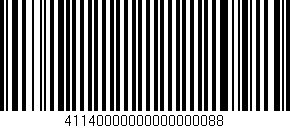 Código de barras (EAN, GTIN, SKU, ISBN): '41140000000000000088'