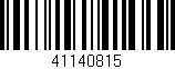 Código de barras (EAN, GTIN, SKU, ISBN): '41140815'