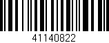 Código de barras (EAN, GTIN, SKU, ISBN): '41140822'