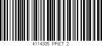 Código de barras (EAN, GTIN, SKU, ISBN): '4114305/PRET_2'