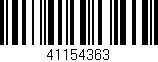 Código de barras (EAN, GTIN, SKU, ISBN): '41154363'