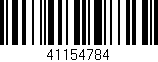 Código de barras (EAN, GTIN, SKU, ISBN): '41154784'