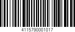 Código de barras (EAN, GTIN, SKU, ISBN): '4115790001017'