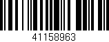 Código de barras (EAN, GTIN, SKU, ISBN): '41158963'
