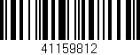 Código de barras (EAN, GTIN, SKU, ISBN): '41159812'