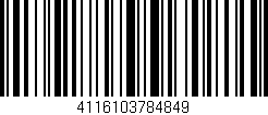 Código de barras (EAN, GTIN, SKU, ISBN): '4116103784849'