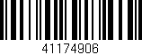 Código de barras (EAN, GTIN, SKU, ISBN): '41174906'