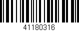 Código de barras (EAN, GTIN, SKU, ISBN): '41180316'
