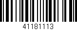 Código de barras (EAN, GTIN, SKU, ISBN): '41181113'