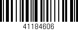 Código de barras (EAN, GTIN, SKU, ISBN): '41184606'