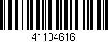Código de barras (EAN, GTIN, SKU, ISBN): '41184616'