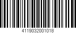 Código de barras (EAN, GTIN, SKU, ISBN): '4119032001018'