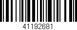 Código de barras (EAN, GTIN, SKU, ISBN): '41192681'