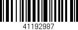 Código de barras (EAN, GTIN, SKU, ISBN): '41192987'