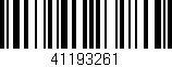 Código de barras (EAN, GTIN, SKU, ISBN): '41193261'