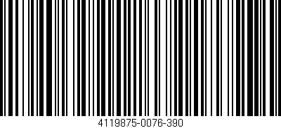 Código de barras (EAN, GTIN, SKU, ISBN): '4119875-0076-390'