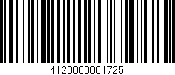 Código de barras (EAN, GTIN, SKU, ISBN): '4120000001725'
