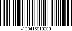 Código de barras (EAN, GTIN, SKU, ISBN): '4120416910208'