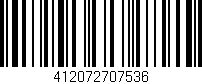 Código de barras (EAN, GTIN, SKU, ISBN): '412072707536'