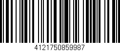 Código de barras (EAN, GTIN, SKU, ISBN): '4121750859987'