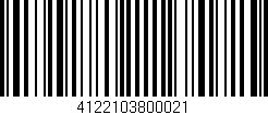 Código de barras (EAN, GTIN, SKU, ISBN): '4122103800021'