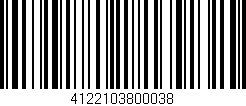 Código de barras (EAN, GTIN, SKU, ISBN): '4122103800038'