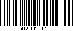 Código de barras (EAN, GTIN, SKU, ISBN): '4122103800199'