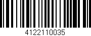 Código de barras (EAN, GTIN, SKU, ISBN): '4122110035'
