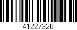 Código de barras (EAN, GTIN, SKU, ISBN): '41227326'
