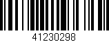 Código de barras (EAN, GTIN, SKU, ISBN): '41230298'