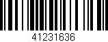 Código de barras (EAN, GTIN, SKU, ISBN): '41231636'