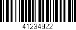 Código de barras (EAN, GTIN, SKU, ISBN): '41234922'