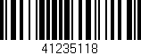 Código de barras (EAN, GTIN, SKU, ISBN): '41235118'