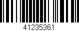 Código de barras (EAN, GTIN, SKU, ISBN): '41235361'