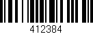 Código de barras (EAN, GTIN, SKU, ISBN): '412384'