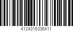 Código de barras (EAN, GTIN, SKU, ISBN): '4124315336411'