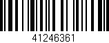 Código de barras (EAN, GTIN, SKU, ISBN): '41246361'