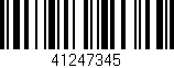 Código de barras (EAN, GTIN, SKU, ISBN): '41247345'