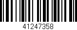 Código de barras (EAN, GTIN, SKU, ISBN): '41247358'