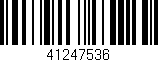 Código de barras (EAN, GTIN, SKU, ISBN): '41247536'