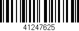 Código de barras (EAN, GTIN, SKU, ISBN): '41247625'