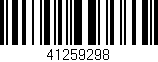 Código de barras (EAN, GTIN, SKU, ISBN): '41259298'
