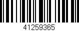 Código de barras (EAN, GTIN, SKU, ISBN): '41259365'