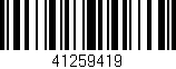 Código de barras (EAN, GTIN, SKU, ISBN): '41259419'