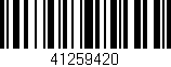 Código de barras (EAN, GTIN, SKU, ISBN): '41259420'